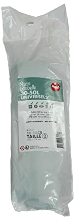 10 rouleaux de 10 sacs poubelle universels 30 à 50L