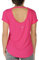 icyzone Damen Yoga T-Shirt Rückenfrei Sport Freizeit Tops Kurzarm Oberteile Loose Casual V-Ausschnitt Shirt (M, Rose-Bengal)