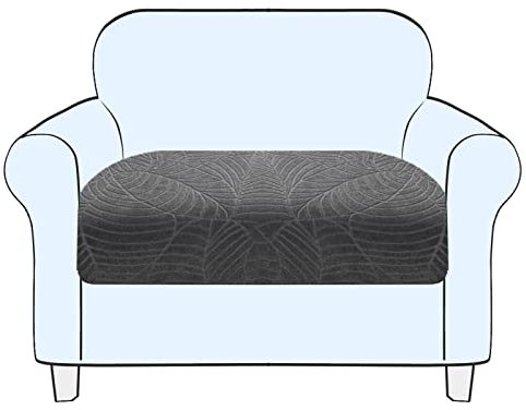 SHUOJIA Sofa Seat Cushion Cover, Stretch Sofa Seat Cover, Cushion Covers Non-slip, Slipcover Cover for Sofa Seat Cushions,Seat Couch Cover for Pets & Kids (Grey,1-Seater)