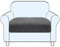 SHUOJIA Sofa Sitzkissenbezug, Sofa Sitzkissenbezug Stretch,Husse Überzug Bezug Für Sofa Sitzkissen, rutschfest Stoff Europäisches Muster (Grey,1-Seater)