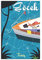 Gocek Poster Türkei Küste Yacht Vintage Reise Poster Leinwand Kunst Wanddekor Poster Bild Druck Gemälde Poster Geschenk 30 x 45 cm
