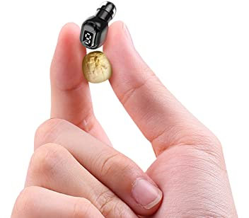 Auricolari Bluetooth invisibili, piccoli auricolari nascosti per lavoro e sonno, mini microfono spia nascosto, senza fili, per orecchie piccole, auricolari discreti, colore nero