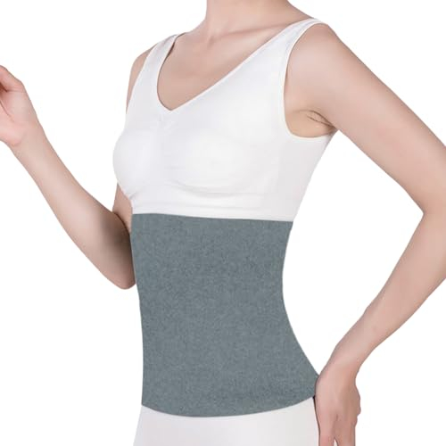 Nierenwärmer Damen Herren Rückenwärmer Fleece Bauchwärmer Elastisch Hüftwärmer Reversibel Leibwärmer Kuschelig Taillenwärmer Herbst Winter Wärmegürtel Nierengurt für Kälteschutz Schmerzlinderung XL