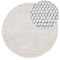 carpetfine Wollteppich Calo weicher Filzkugel-Teppich Rund Creme Ø 150 cm für Wohnzimmer, Schlafzimmer & Kinderzimmer