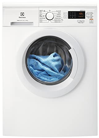 Electrolux EA2F6840CF Lavadora de Carga Frontal 8 Kg, Libre Instalación, 1400 rpm, Inicio Diferido, Función AutoSense, Tambor Suave, Limpieza al Vapor, Blanca, Clase A