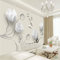 8D Nordic Relief TV Hintergrund Wandbild Einfache Moderne Mode Tulpe Wohnzimmer Schlafzimmer Tapete Papel DE Parede Wasserdicht