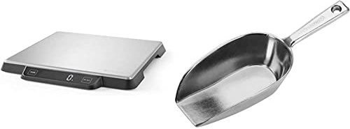 Hendi Balance de cuisine 15 kg & Westmark Pelle à Pâtisserie/Pesage et Remplissage, Capacité de remplissage : 410 ml (environ 335 g de farine), Aluminium, Hygia, argentéé, 91612291