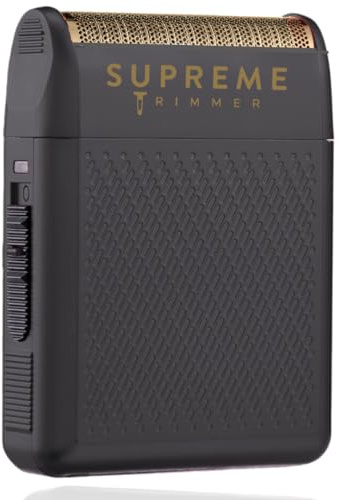 Supreme Trimmer Solo STF101 Herren-Einzelfolienrasierer (150 Minuten Laufzeit), kabellos, leistungsstark, USB-C-Mini-Größe, Reiserasierer für Friseure und Zuhause, Schwarz (Schwarz)