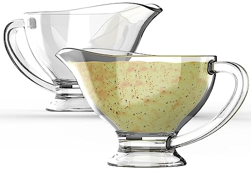 Paquete de 2 salsas de vidrio – Crystal Sense of Reality, duradero y fácil de limpiar