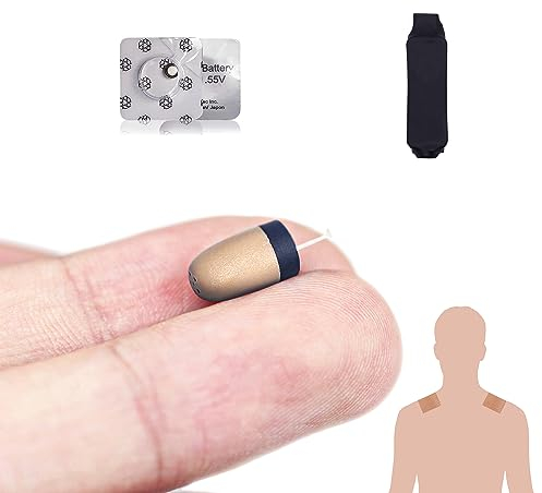 PingaOculto SpionageKopfhörer Bluetooth Prüfung Mini VIP Pro Unsichtbare Kopfhörer Mikrofon und Haftstreifen - Unsichtbar Ohrhörer Kabellos Headset Ear (Spy Earpiece VIP Pro Supermini Teil Bluetooth)