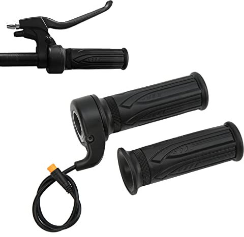 Scooter Throttle Hand Grip, 1 Pair Electric Bike 3-Pin Throttle Waterproof Connector 20X Speed Throttle Handle for 22.2mm Handlebar E-Bike