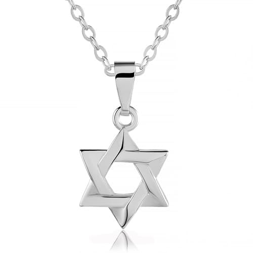 SURI Star of David Necklace for Women | Israel Necklace | Mezuzah Necklace with Magen David Pendant | Available in 14K Gold-Filled or Silver Stainless Steel | Jewish Jewelry, Includes a Gift Box