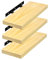 eSituro Wandregal Holz, Regal für Wand, Hängeregal 3 Stück, Schweberegal Deko Regalbrett 50x19x3,5 cm, für Küche Wohnzimmer Schlafzimmer, Wandboard mit unsichtbarer Halterung, Holzoptik