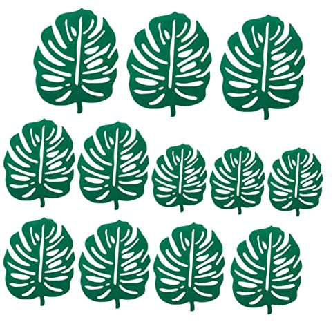 MAGICLULU Monstera Filz Untersetzer 24 Stück Filz Tassenmatten Hitzebeständig Saugfähig rutschfeste Tischdekoration Für Küche Und Heim