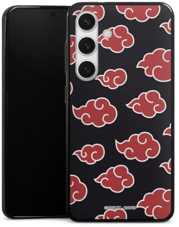 Slim Case extra dünn kompatibel mit Samsung Galaxy S24 Silikon Handyhülle schwarz Hülle Offizielles Lizenzprodukt Naruto Shippuden Akatsuki