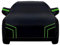 generisch Auto abdeckplane wasserdicht kompatibel mit Opel Corsa c 2000-2006,Wasserdicht Staubdicht UV-Schutz Vollabdeckung für den Außenbereich（Black Green）