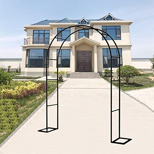 QGBOXDSV Rosenbogen, Garten-Torbogen Aus Metall, Pergola Rankhilfe Verzinkt Rost, Laubengang Rankgestell Mit Sockel Für Verschiedene Kletterpflanzen, Einfache Montage, 6 Größen,140x230x40CM
