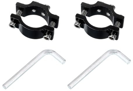 QUARKZMAN 2Stk Motorrad Rohrschelle Passform 0.7 bis 1.4 AD Motorrad Fahrrad Licht Montage Halterung Auto Lichtleiste Halter Klemme Schwarz (18-35mm)
