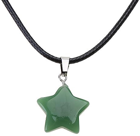 BOGEEL Color Star Natural Stone Necklace Female Temperament Leather Rope Collarbone Chain Student Adjustable Chain Jewelry