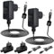 TENDIST 2 Stück Gartenbeleuchtung 24V LED Netzteil DC Wasserdicht für Außen mit 1,5 M Wasserdichtem Kabel, 24W IP44 Netzteil für Tendist Außen LED Streifen, LED Adapter für 5,5 x 2,1 mm
