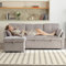 YESGIGA Multifunktionales Schlafsofa mit Stauraum und ausziehbarem Bett, Chaiselongue-Wechselsofa, modulares L-Sofa (Hellgrau)