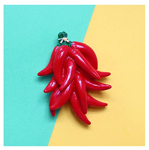 Refrigerator Trash can Sticker,3D Simulation Vegetable Fruit Fridge Magnets Message Post Pepper Mushroom Magnet Decoration Tomato Onion Refrigerator Stickers(Corn)(Red Peppers)