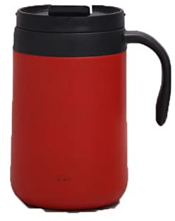 TYUIOKJU Taza térmica de acero inoxidable, botella de agua para niñas, termo de viaje, botella térmica, taza de café y té (rojo)