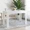 Homgoday Table à Manger Blanc Brillant 120x60x76 cm Bois d'ingénierie, Table de Salle à Manger Dessus de Table Robuste, Table à Dîner pour Cuisine, Salle à Manger, Salon, Bistrot