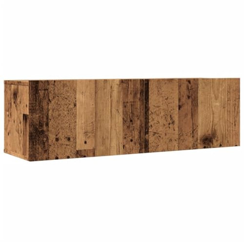 Meubles TV muraux 2 pcs vieux bois 100x30x30 cm