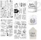 4 Stück Rub On Sticker für Weihnachten | Kerzentattoos, Folien & Aufkleber für DIY Deko auf Möbel, Glas und Holz | Wasserschiebefolie mit festlichen Sprüchen (Set 2)