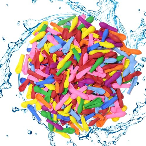 1000 Stück Bunte Wasserbomben, Wasserballons Set, Schnell Befüllbarer Wasserbombem, Mini Latex BallonsWasserbomben Luftballons für Jungen Mädchen Wasserspiele, Sommer Party