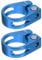 sourcing map 2pcs Bike Seat Post Clamp 28.6mm Clip Aluminum Alloy Bicycle Locking Seat Post Ring with M4 Hex Screw for 25.4mm Bicycle Mountain Road Bike Tube, Blue