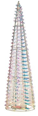 URBNLIVING Illuminated Christmas Tree Cone Pyramid LED Light Tower 3 Sizes - Festive Fairy Lights Decoration for Indoors & Outdoors, Elegant Xmas Display Holiday Decor for Home & Garden