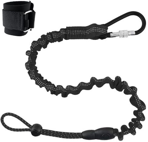 Anti-Drop Tool Tether für Elektrowerkzeuge, 15KG Tragfähigkeit Sicherheitskabel für Gerüstbau, BAU, Haus Renovierung-Telefon Seil Design einziehbare Sicherheit Werkzeug Leine (Black)