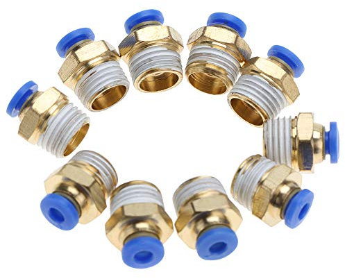 Connecteur Mâle Pneumatique pour Tuyau à Air 4 Mm, Montage Rapide, Connexion, adapté aux Outils Pneumatiques (PC4-M5 20PC) (PC4-1 20pc) (PC4-2 10pc)