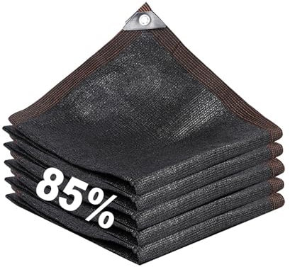 Genérico Red de Sombra, Protección UV 85% Toldo Vela Sombra Negro, Exterior Terraza Malla Sombra para Invernaderos Pergolas de Jardin Patios Piscinas(5 x 10 m)