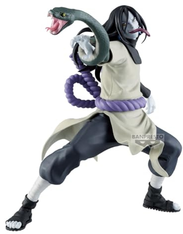 Banpresto Orochimaru Naruto Shippuden Actionfigur, Vibration Stars, 15 cm, BP29734P, Mehrfarbig, Sammelfigur, optimal für Anime-Fans