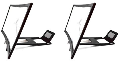 Giuneuow 2 Lupas de Pantalla Curvas para Teléfono de 12 Pulgadas, Amplificador de Video HD, Lupa de Pantalla para Móvil