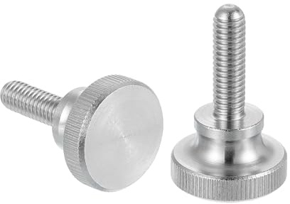 sourcing map Tornillos de pulgar moleteados M6 x 20 mm, tornillos de cabeza de diamante de acero inoxidable 304, pernos de cabeza moleteada métricos con perillas de agarre de hombro, sujetadores de