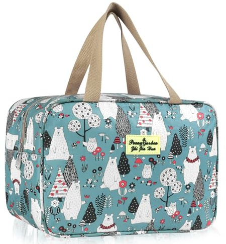 Aucuu Toiletry Bag, Large Full Size Toiletry Bag, Travel Hand-Held Make up Wash Bags, Portable Waterproof Toile-Try Kit, Bathroom Storage Case, Cosmetic Organizer for Travel, Camping for Women Girl