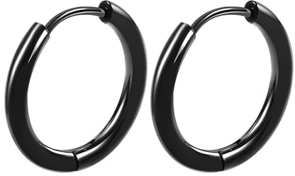FACOKO Kleine Creolen Ohrringe für Damen Herren Titan Knorpel Huggie Ohrringe für Snug Lobe Nase Lippen Daith Helix Piercing 8/10/12MM