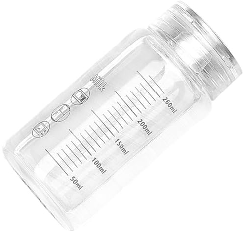 LOLIPPYY Bicchiere D’Acqua in Vetro Graduato 260 Ml con e Coperchio Bottiglia D’Acqua Portatile per e Bevande Calde e Fredde da Viaggio per Studenti e Quotidiano