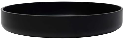 VIVANNO Pflanzschale Rund Anthrazit - Dekoschale Fiberglas 34 cm | Wetterfeste Schale fuer Innen und Aussen - Modernes Design aus Fiberglas fuer Garten, Balkon und Terrasse - Hoehe 5,5 cm