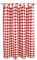 Dekoschal Karo mit Hirsch in Rot | Schlaufenschal aus hochwertigem Webware | rot-weißer Landhaus-Vorhang kariert | Blickdichte Übergardine mit 8 Schlaufen | Seitenschal Höhe x Breite 175 x 130 cm