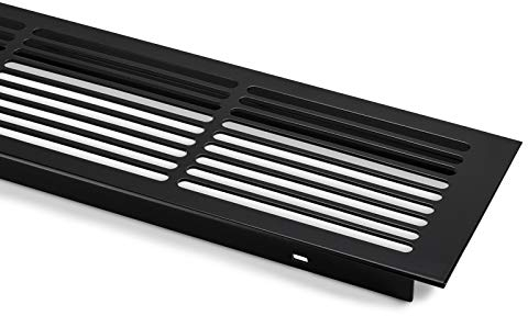 SO-TECH® Rejilla de ventilación aluminio 500 x 86 mm rejilla de salida de aire placa de ventilación negro