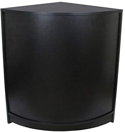 Monster Shop Comptoir d'angle CM60 Noir pour Magasin, Réception, Bureau, Salon - MDF - 120 x 90 x 60 cm
