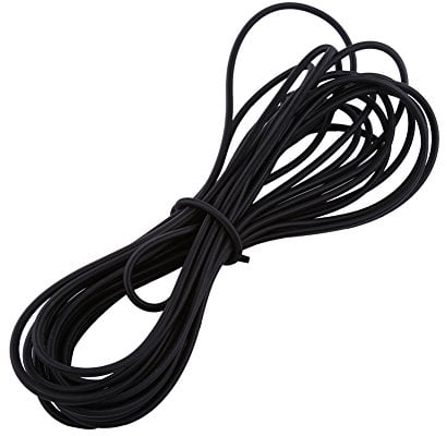 Walfront 5mm / 10mm Elastische Seil, Stretch Bungee Seil Unten Stretch Seil Shock Cord Bungee Cord für DIY Handwerk Machen(5mm/10m-schwarz)