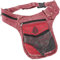 GURU SHOP Goa Gürteltasche, Bauchtasche, Patchwork Sidebag - Rot, Unisex - Erwachsene, Baumwolle, 30x20x5 cm