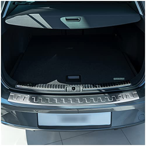 tuning-art BL936 Ladekantenschutz mit Abkantung passend für Seat Leon 3 5F ST Kombi 2014-2020, Farbe:Silber