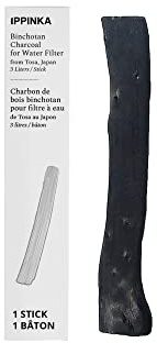 Tosa Binchotan Bâton purifiant d'eau au charbon de bois pour une eau savoureuse, filtre jusqu'à 3 litres d'eau